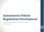 Autonomous Vehicle Regulations Development - slide 1