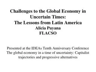 Two readings of Latin American economic past and present