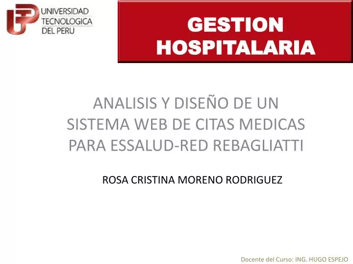 analisis y dise o de un sistema web de citas medicas para essalud red rebagliatti