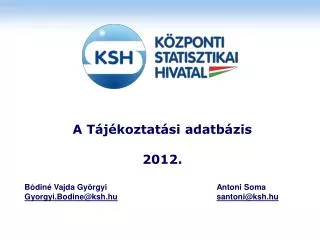 a t j koztat si adatb zis 2012