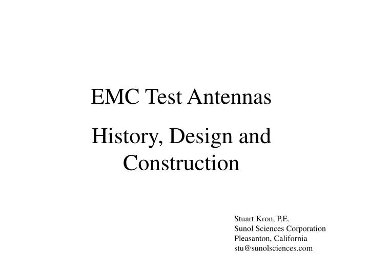 emc test antennas history design and construction