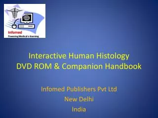 Interactive Human Histology DVD ROM &amp; Companion Handbook