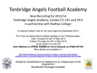 Tonbridge Angels Football Academy