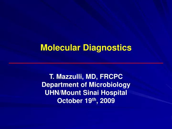 molecular diagnostics