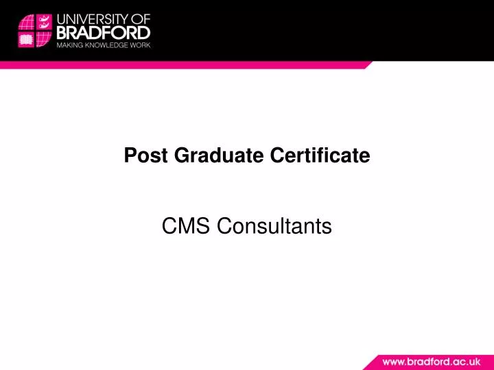 post graduate certificate