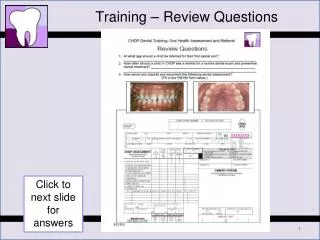 Training – Review Questions