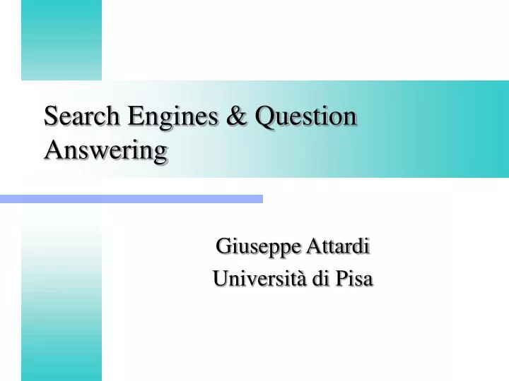 search engines question answering