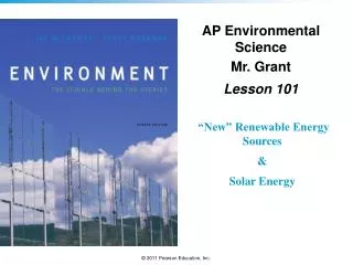 AP Environmental Science Mr. Grant Lesson 101