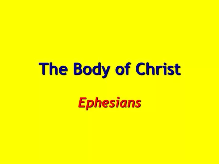 the body of christ