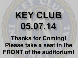 Key Club 05.07.14
