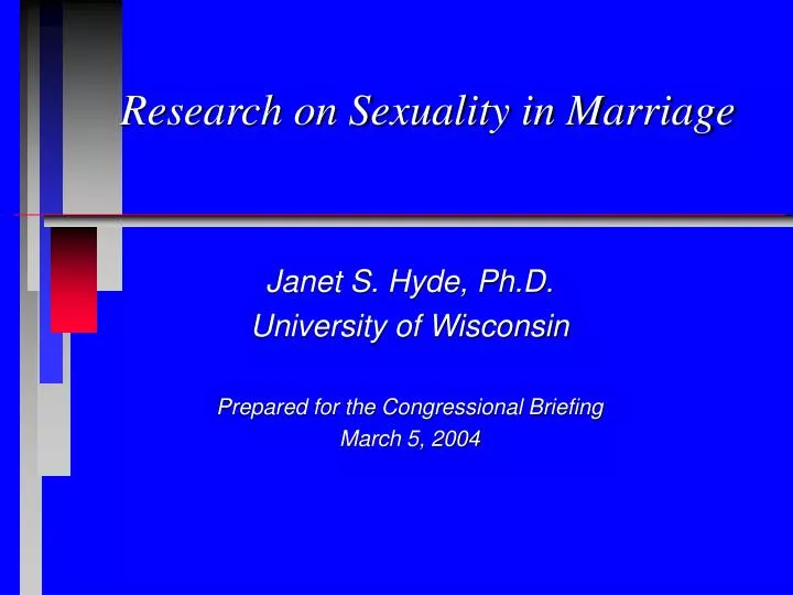 research on sexuality in marriage