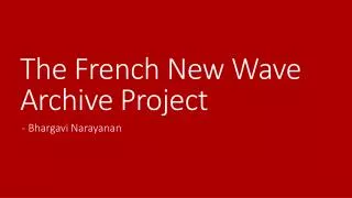 The French New Wave Archive Project