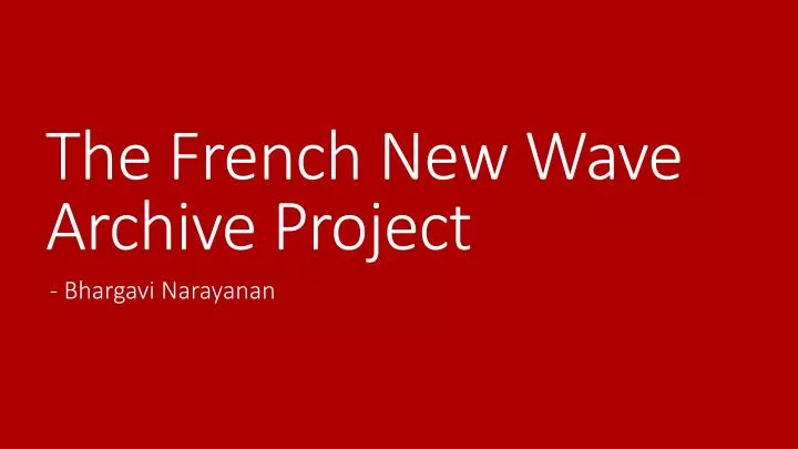 the french new wave archive project