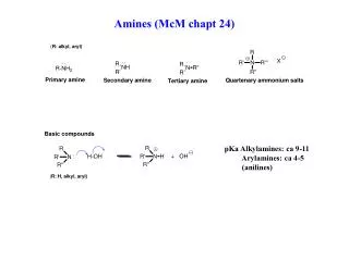 Amines (McM chapt 24)
