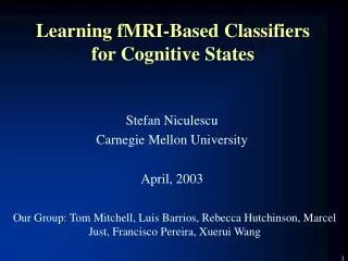 Learning fMRI-Based Classifiers for Cognitive States