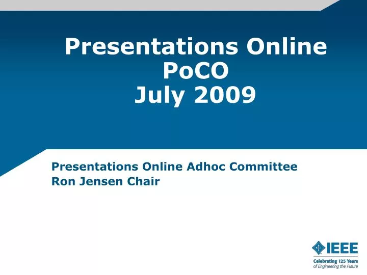 presentations online poco july 2009