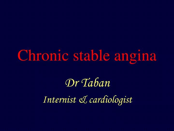 chronic stable angina