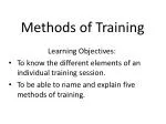 Methods of Training - slide 1