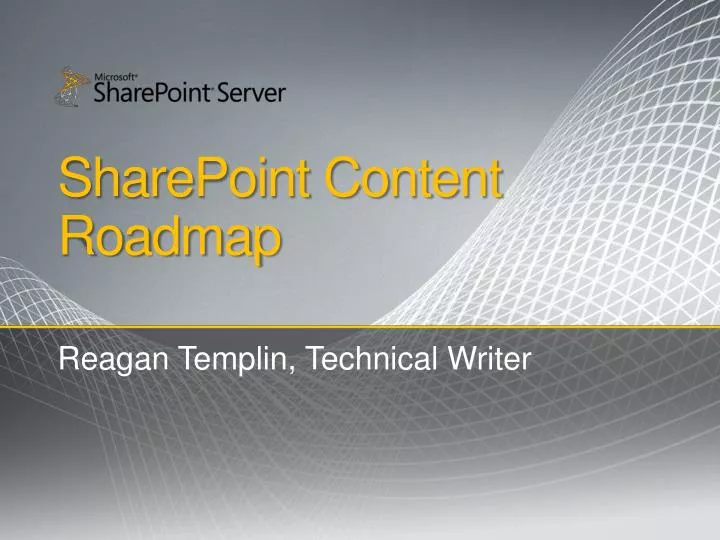 sharepoint content roadmap