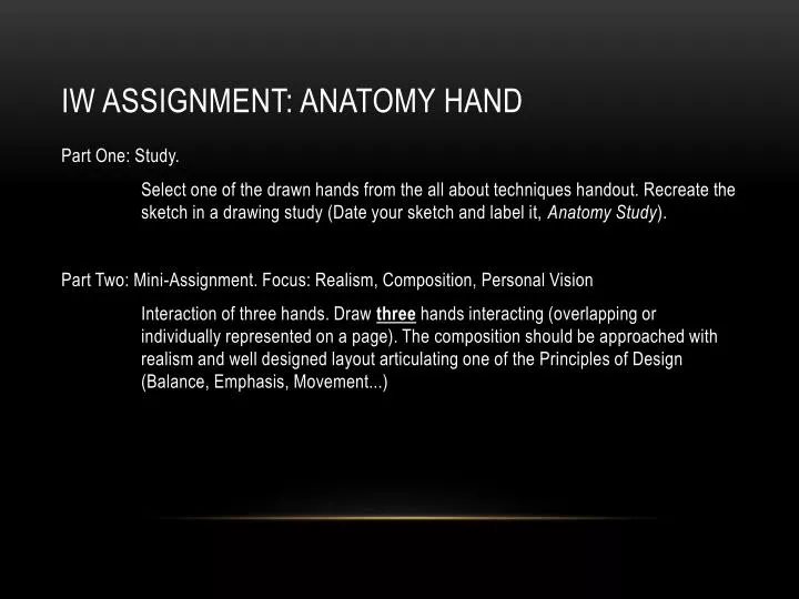 iw assignment anatomy hand