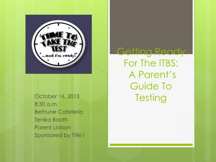 getting ready f or t he itbs a parent s guide to testing