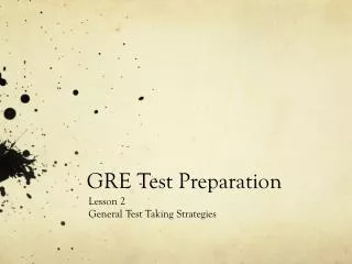 GRE Test Preparation