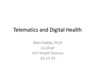 telematics and digital health