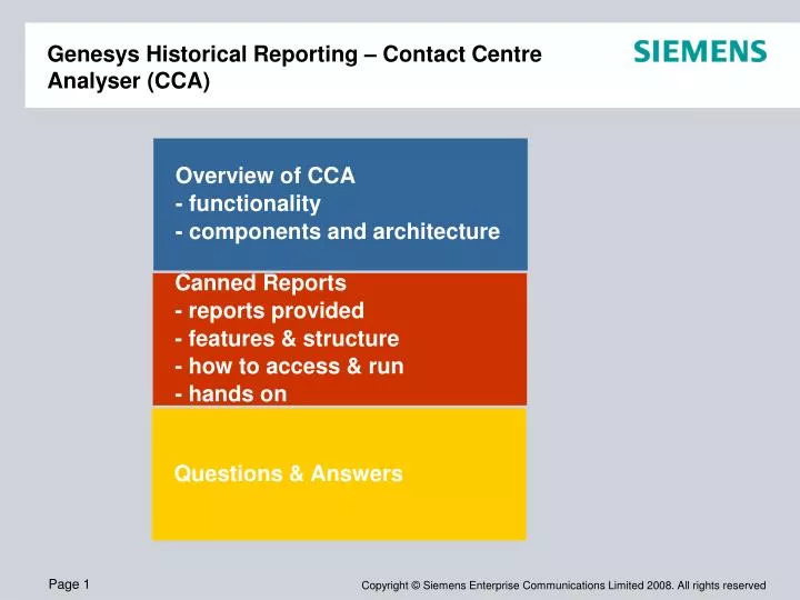 genesys historical reporting contact centre analyser cca