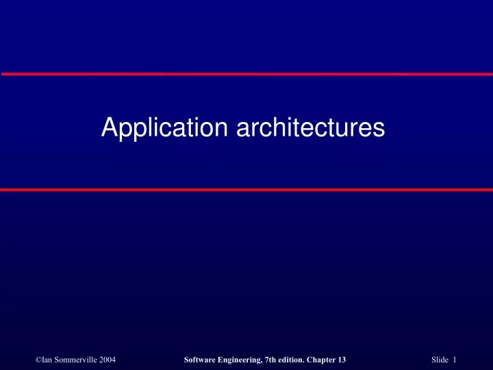 application architectures