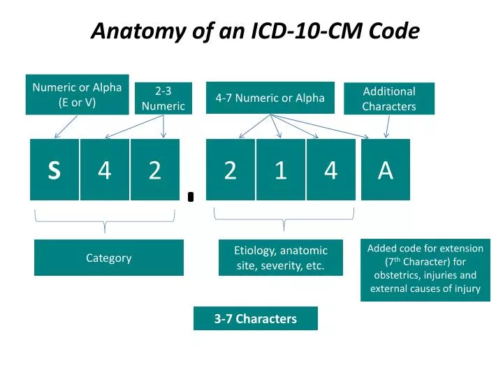 Ppt Anatomy Of An Icd 10 Cm Code Powerpoint Presentation Free Download Id2938987 4190