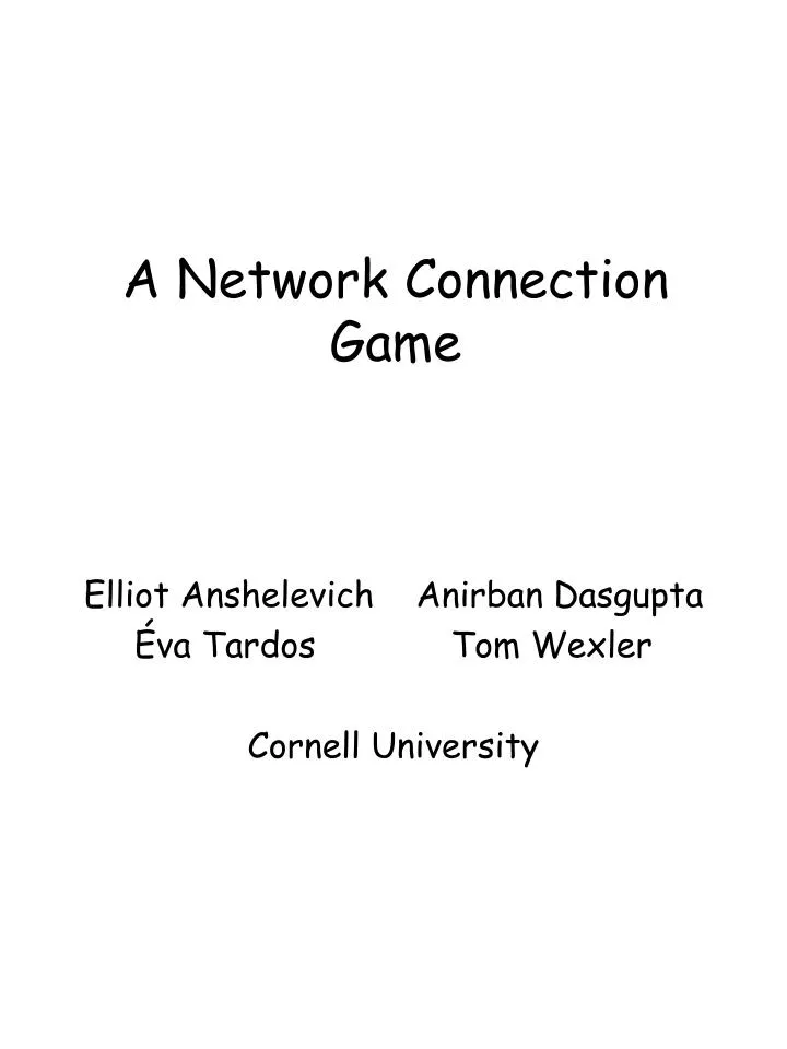 a network connection game