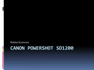 Canon Powershot SD1200