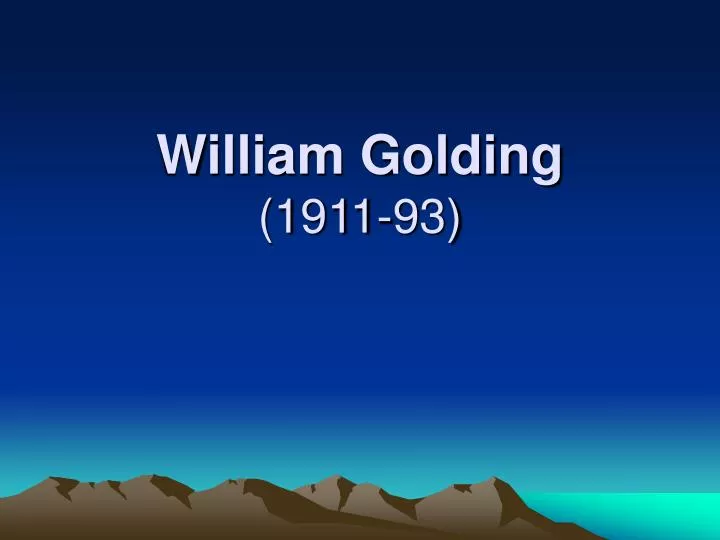 william golding 1911 93