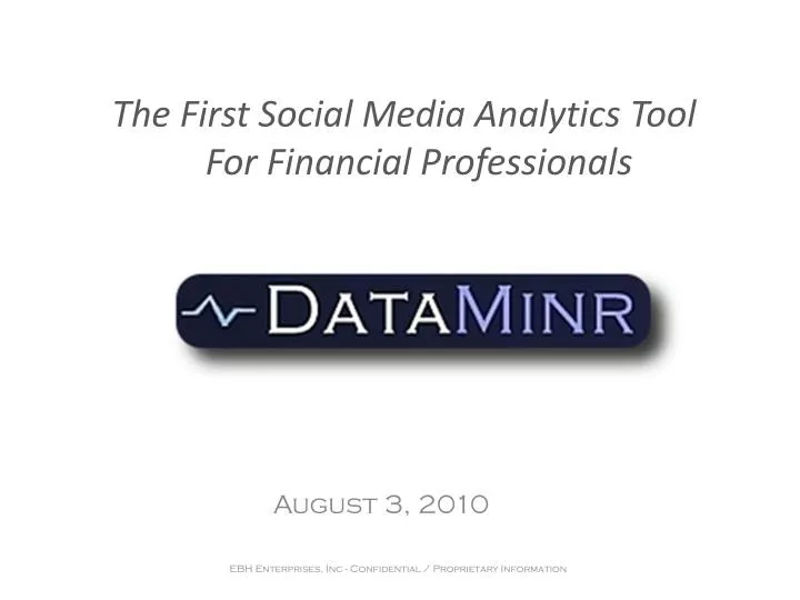 the first social media analytics tool for financial professionals