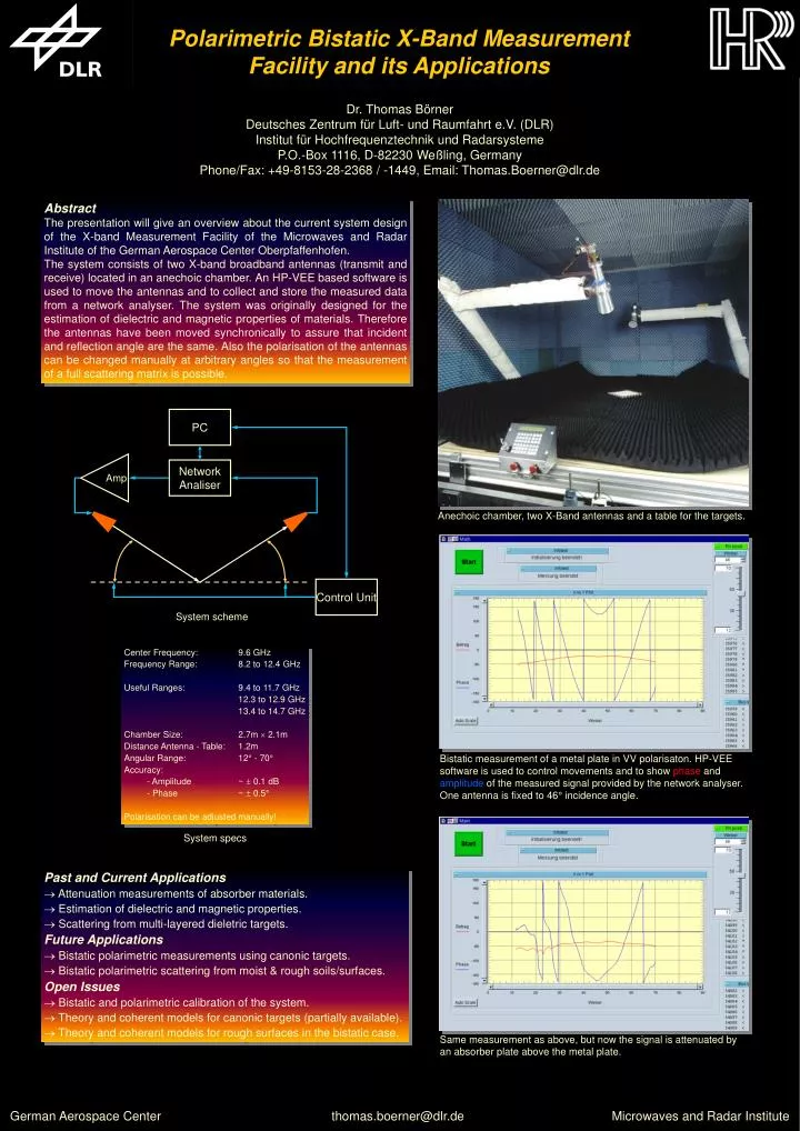 polarimetric bistatic x band measurement facility and its applications