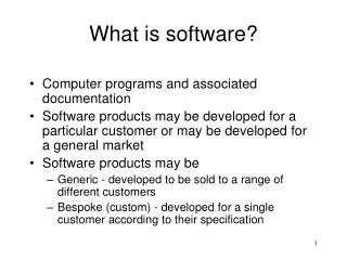 What is software?