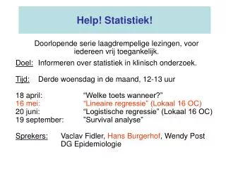 help statistiek