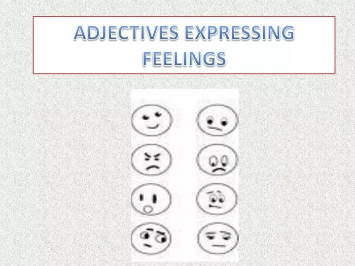 adjectives expressing feelings