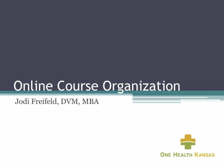 online course organization