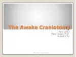 The Awake Craniotomy - slide 1