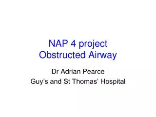 NAP 4 project Obstructed Airway