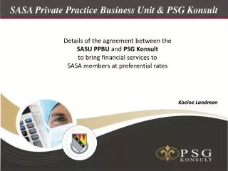 SASA Private Practice Business Unit &amp; PSG Konsult