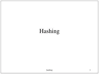 Hashing