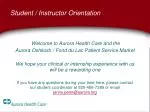 Student / Instructor Orientation