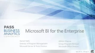 Microsoft BI for the Enterprise