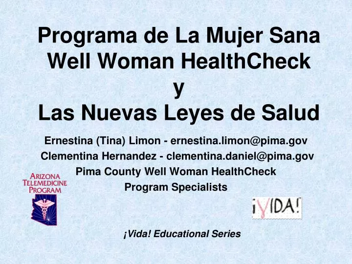 programa de la mujer sana well woman healthcheck y las nuevas leyes de salud