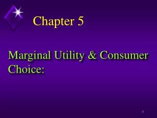 Marginal Utility &amp; Consumer Choice: