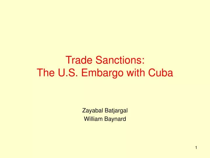 trade sanctions the u s embargo with cuba