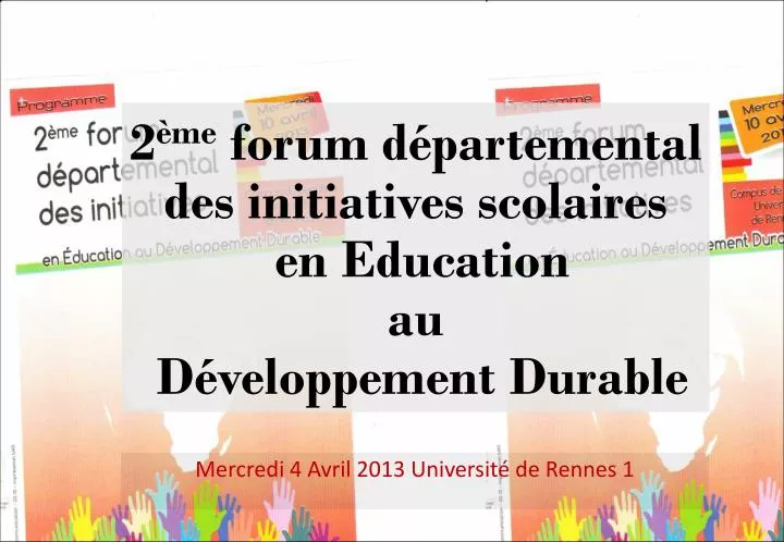 2 me forum d partemental des initiatives scolaires en education au d veloppement durable