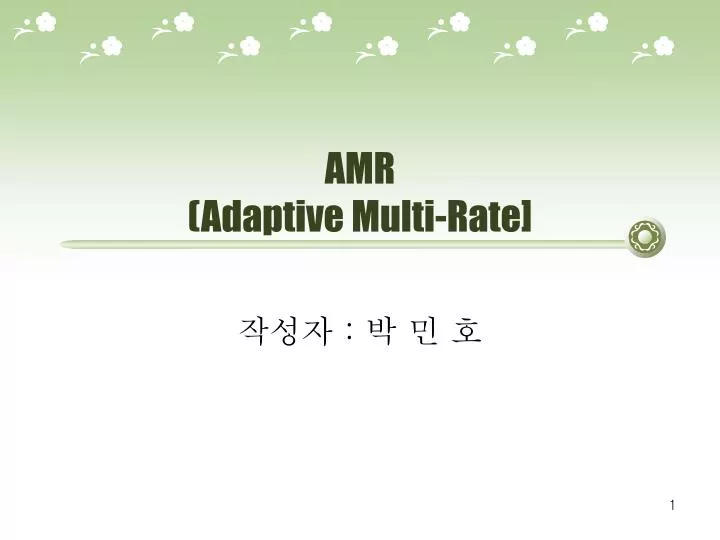 amr adaptive multi rate